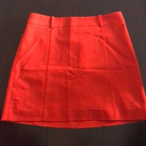 Express bright red mini skirt